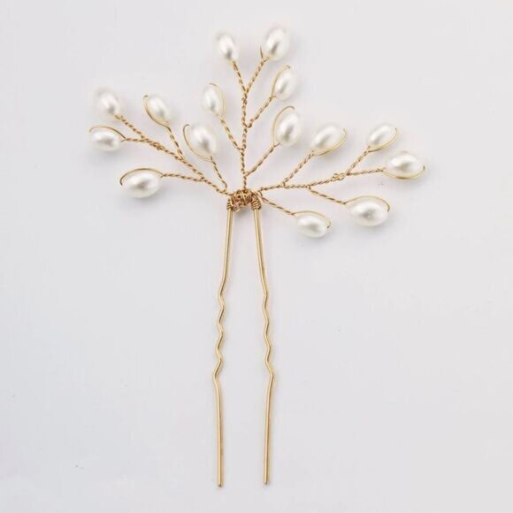 Boho pearl hair pin N750 - Picture 2 of 5